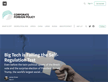 Tablet Screenshot of corporateforeignpolicy.com